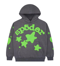 Sp5der Beluga Slate Grey Hoodie front view