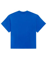 Sp5der Beluga Tee blue, plain royal blue back with no graphic, back view