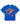 Sp5der Beluga Tee blue, royal blue cotton tee with an arched orange sp5der wordmark and star cluster, front view