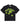 Sp5der Beluga Tee onyx, black cotton tee with an arched lime green sp5der wordmark and star cluster, front view