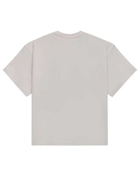 Sp5der Beluga Tee plastic, plain bone grey back with no graphic, back view