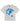 Sp5der Beluga Tee plastic, bone grey cotton tee with an arched blue sp5der wordmark and star cluster, front view