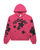 Sp5der Beluga Zip Up Hoodie Pink