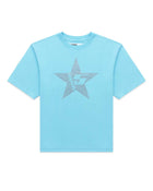 Sp5der Big 5 Star Rhinestone Tee Light Blue