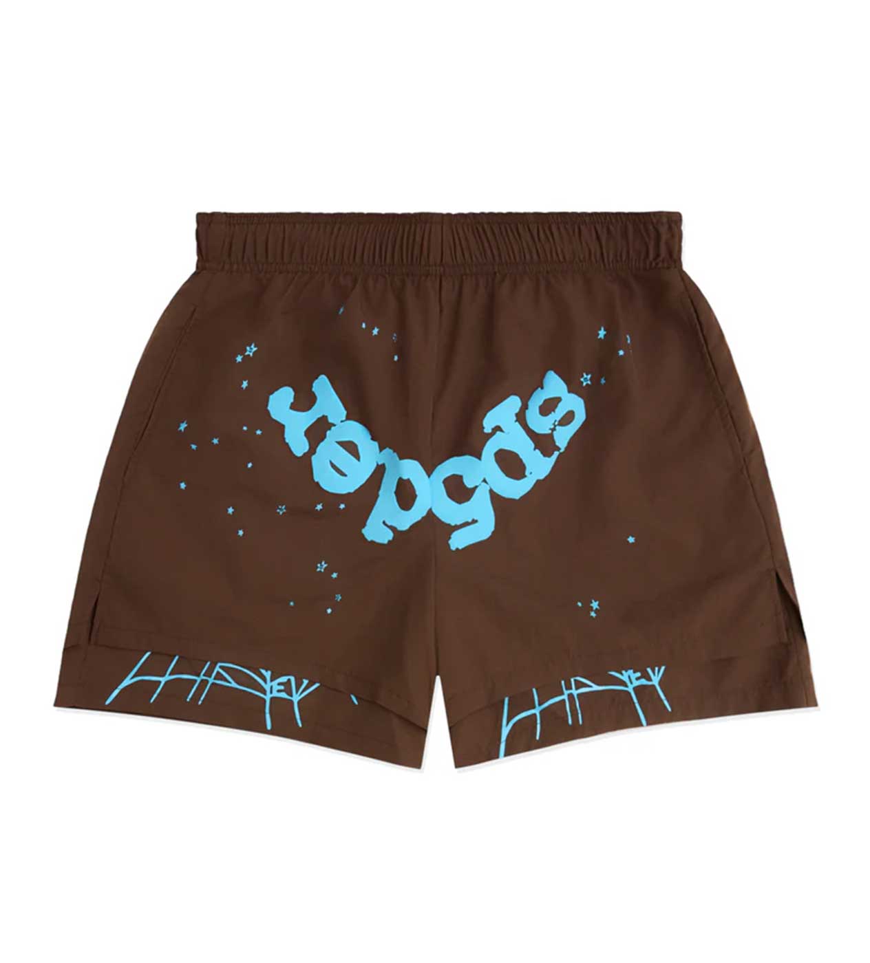 Sp5der Brown OG Web Double Layer Short Front