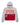 Sp5der Campers Field Zip Up Hoodie heather grey, full-zip hoodie with arched red and gold SP5DER varsity lettering over a red lower panel, front view