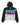Sp5der Campers Field Zip Up Hoodie onyx, black full-zip hoodie with blue SP5DER varsity lettering over a bone lower panel, front view