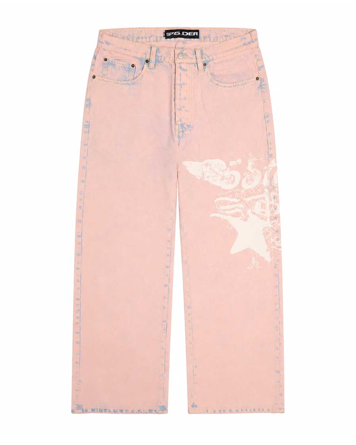 Sp5der Champions League Jeans Pink