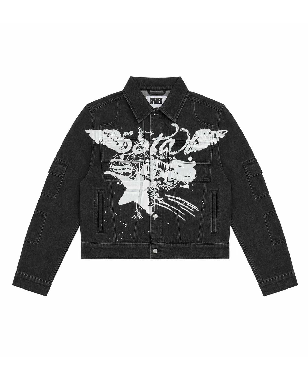 Sp5der Champions League Trucker Jacket Black