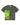 Sp5der Commerce Tee slate grey, charcoal cotton tee with a lime green distressed side graphic and $5.55 print, front view