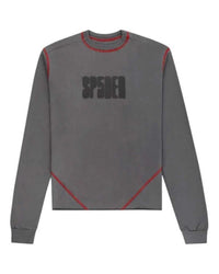 Sp5der Contrast Stitch L/S Tee Taupe