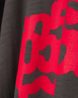 Sp5der Contrast Stitch Slub Tee Slate Grey