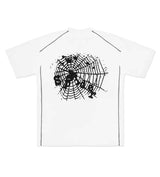 Sp5der Contrast Stitch Slub Tee White