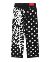 Sp5der Diplomat Denim Pants Black
