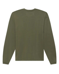 Sp5der Distressed OG Web V2 L/S olympian green, plain back view