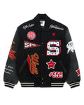 Sp5der District Cuntry Varsity Jacket Black