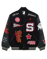 Sp5der District V Varsity Jacket Black