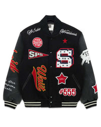 Sp5der District V Varsity Jacket Black