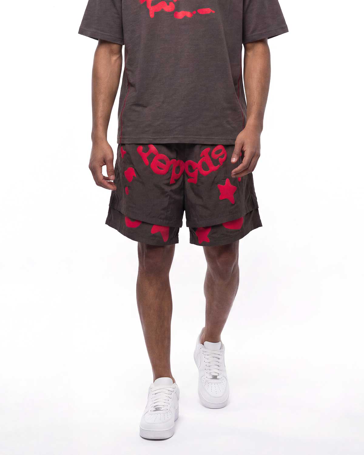 Sp5der Double Layer Short Slate Grey