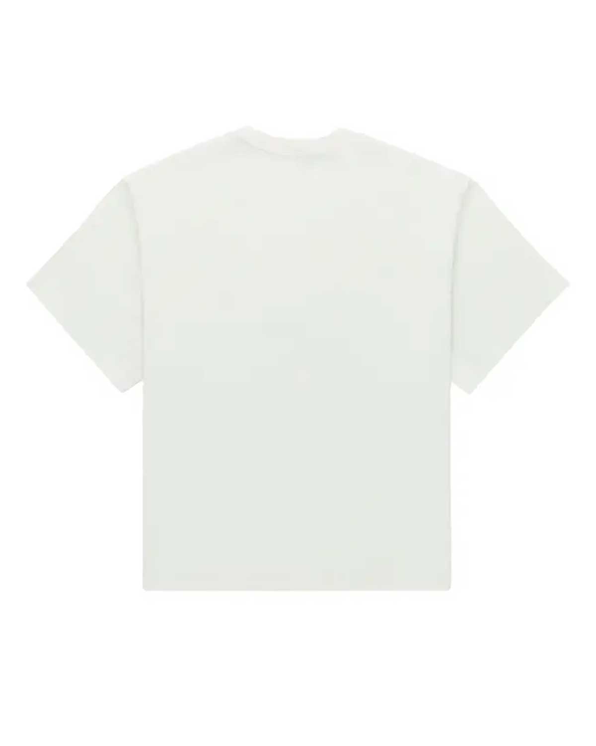 Sp5der Five Point Tee white, plain cream-white back with no graphic, back view