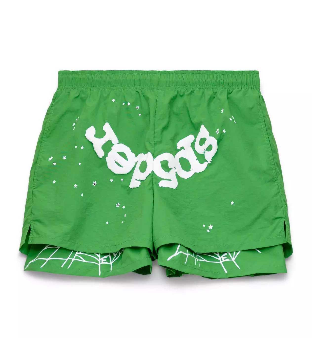 Sp5der Green OG Web Double Layer Short