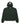 Sp5der Heavy Web Hoodie dark green, fleece hoodie with a white star on the hood, front view