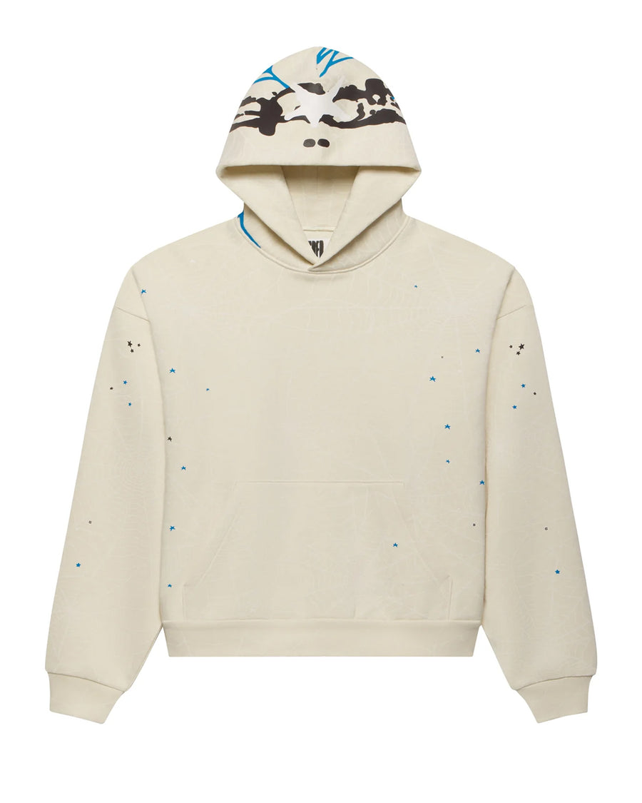 Sp5der Heavy Web Hoodie Foam Cream