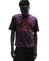 Sp5der I H8 When Girls Die Tee cardinal worn by a model, front view