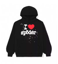 Sp5der I Heart Sp5 Hoodie Black front