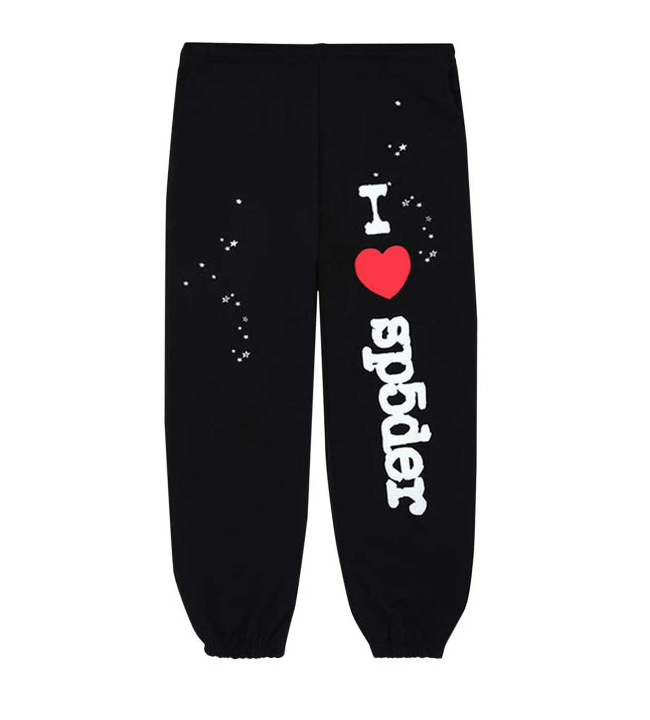 Sp5der I Love Spider Sweatpants Black Front