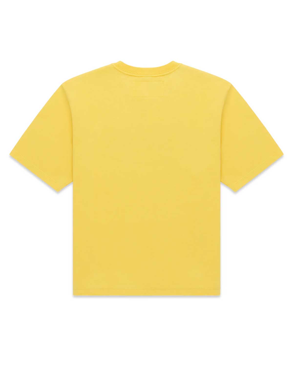 Sp5der Infantry Tee yellow, plain golden-yellow back with no graphic, back view