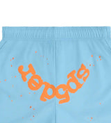 Sp5der Light Blue OG Web Double Layer Short front detailed