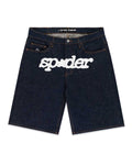 Sp5der Logo Denim Short V3 Indigo