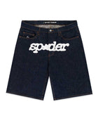 Sp5der Logo Denim Short V3 Indigo