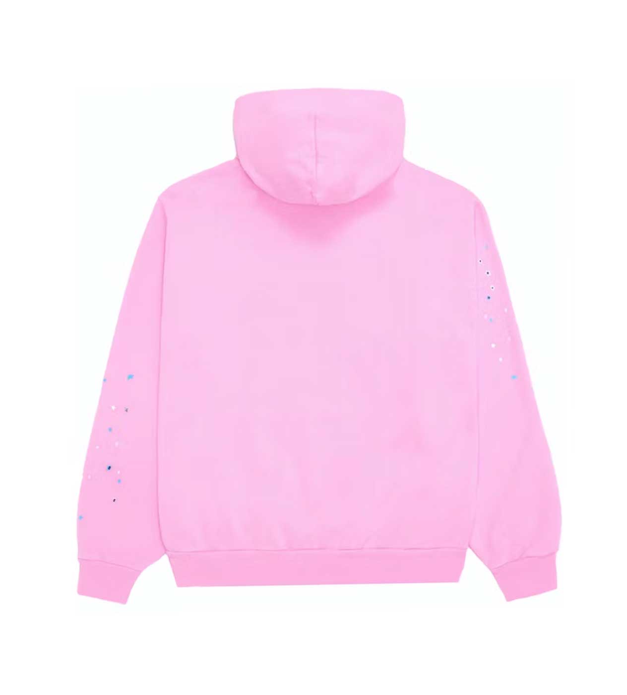 Sp5der Logo Web Pink Hoodie Back View