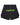 Sp5der Mesh Double Layer Shorts onyx, black mesh shorts with an inverted lime green sp5der wordmark, front view