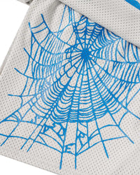 Sp5der Mesh Double Layer Shorts plastic, detail view of the perforated grey mesh and double-layer construction