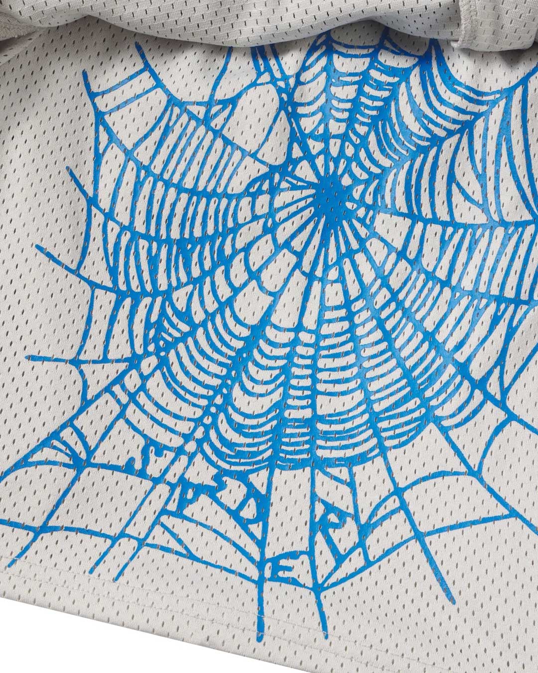 Sp5der Mesh Double Layer Shorts plastic, detail view of the inner liner layer at the hem