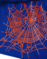 Sp5der Mesh Double Layer Shorts blue, detail view of the inner liner layer at the hem