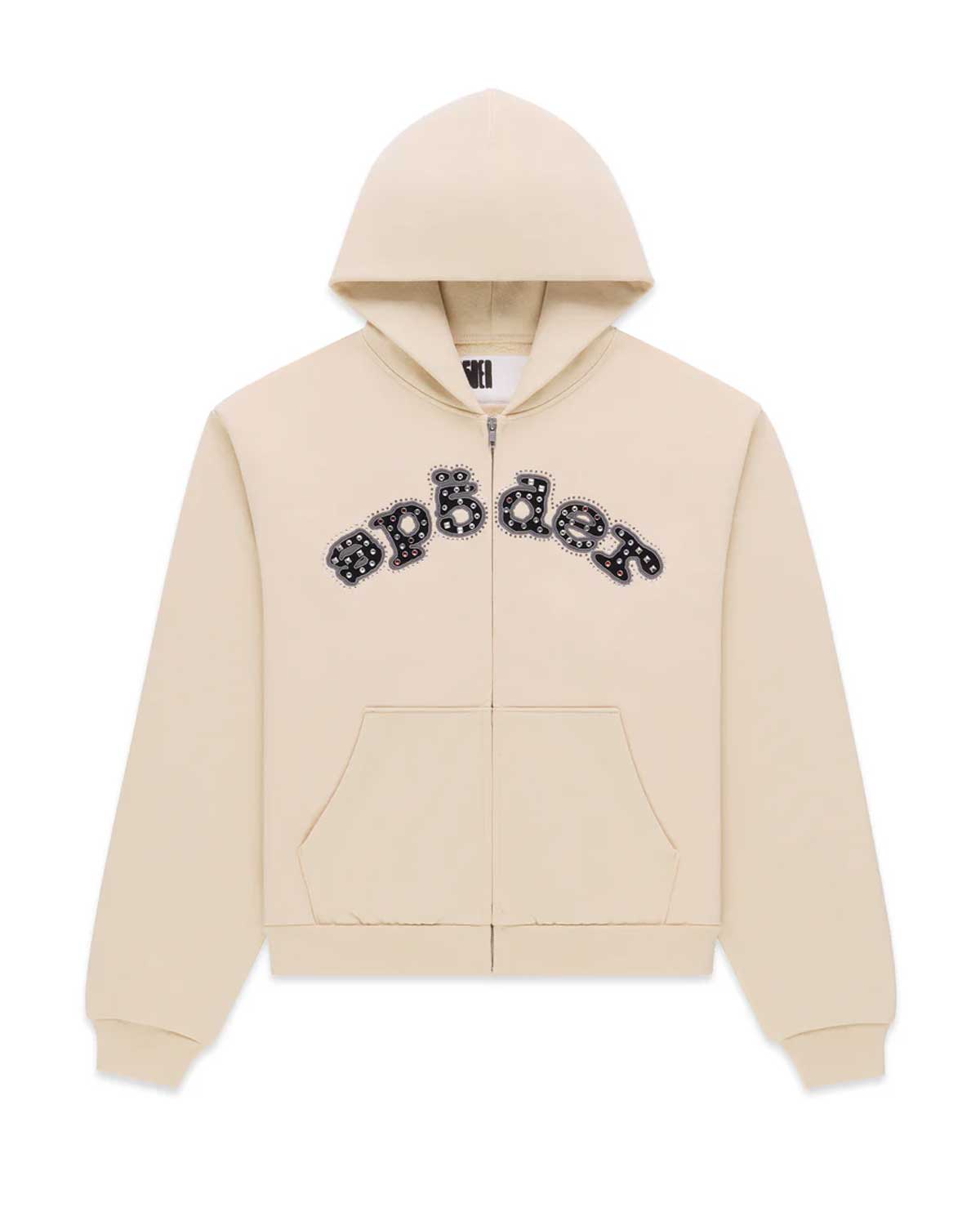 Sp5der OG Logo Mixed Stone Zip Up Hoodie Rock Blue – Restock AR