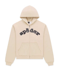 Sp5der OG Logo Mixed Stone Hoodie Cream