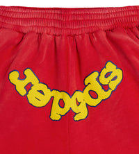 Sp5der OG Logo Sweat Shorts Red