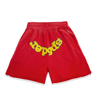 Sp5der OG Logo Sweat Shorts Red