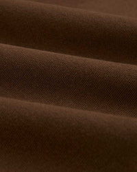 Sp5der OG Web Rhinestone Sweatpants brown, close-up of the brushed brown fleece fabric