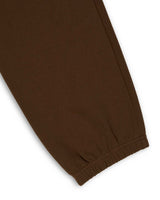 Sp5der OG Web Rhinestone Sweatpants brown, close-up of the elasticated ankle cuff