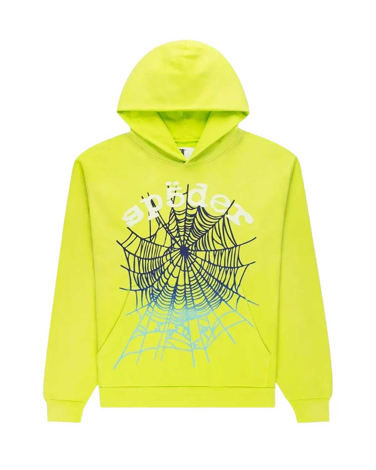 Sp5der OG Web V2 Hoodie Acid Green