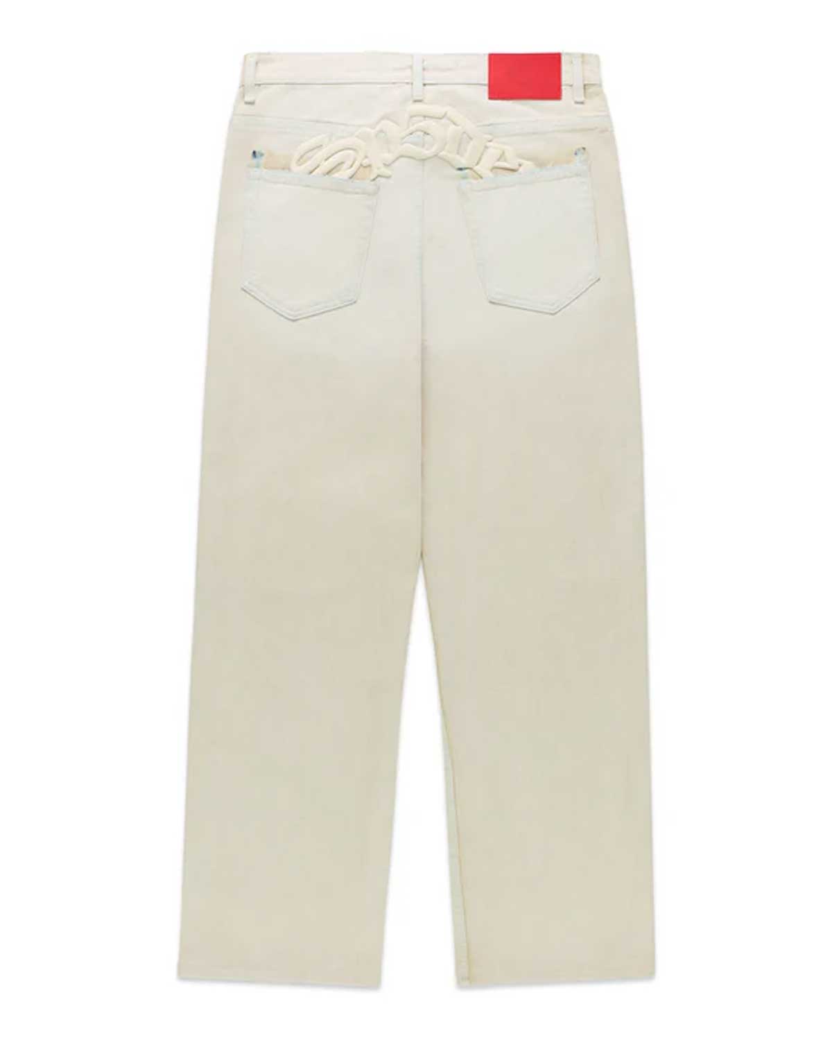 Sp5der Oxy Denim Pants Cream