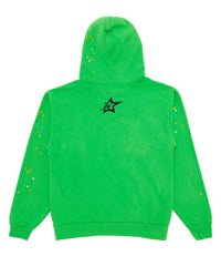 Sp5der P*nk Hoodie V2 Rhinestone Slime Green