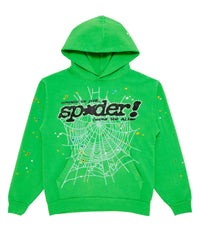 Sp5der P*nk Hoodie V2 Rhinestone Slime Green