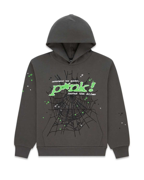 Sp5der P*nk V1 Hoodie Slate Grey – Restock AR